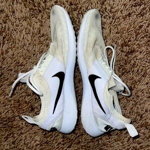 Nike Running Shoes (Size US Women 7) White with Black Nike Swoosh